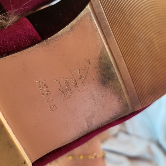 Zara Plush Velvet Purple and Tan Slippers - Picture 3 of 7